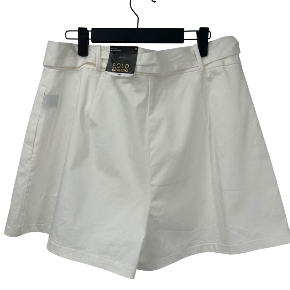 NWT White Tie Waist Paperbag Shorts Size 12 | Summer Resort Coastal - Picture 4 of 7